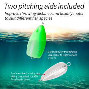Caterpillar Fly Lure Set With <b>Floating</b> And Submersible Casting Aids For Bass <b>Fishing</b> Rivers - Product Image 4