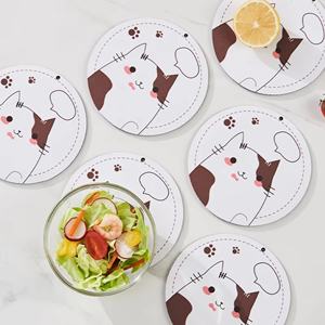Tapis en silicone personnalisé, promotionnel, mignon, en forme de chat de dessin animé, résistant à la chaleur, respectueux de l'environnement, multifonctionnel, pour le café - Product Image 1