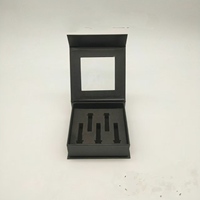 Custom Riciclabile bellezza pieghevole chiusura magnetica coperchio regalo scatola di carta con finestra trasparente e inserto in schiuma Eva per cosmetici