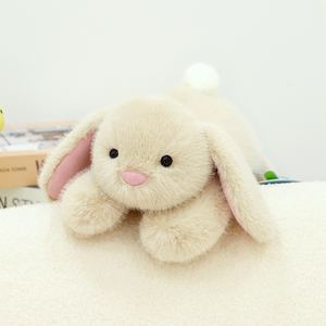 Conejito de Peluche Suave y Esponjoso para Niños - Adorable Conejo Rosa, Gris y Blanco, Animal de Peluche, Regalo, Almohada de Conejo - Product Image 4