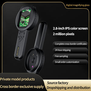 Loupe portative avec objectif de caméra 16MP et lumière à 15 LED pour l'industrie, microscope numérique avec écran 2,8 pouces, caméra 500X - Product Image 3