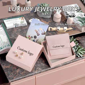 Cajas de Joyería de Lujo al por Mayor con Cajón Deslizable Pequeño, Bolsa Personalizada de Papel con Forro de Terciopelo para Collares y Anillos - Product Image 3