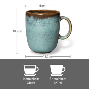 Taza de Café de Cerámica Hecha a Mano, Estilo Nórdico, con Esmalte Reactivo, para Primavera/Verano, Taza de Leche de Cerámica con Detalles Metálicos - Product Image 2