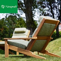 Ensemble de meubles de patio extérieurs imperméables modernes Chaises longues Adirondack pour jardin et cour pour villas