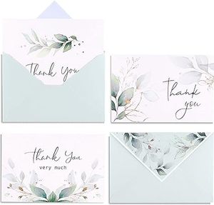 Carte personnalisée Enveloppe vert sauge cartes <span class=keywords><strong>de</strong></span> remerciement avec enveloppes cartes vierges pour mariage douche nuptiale bébé Fune - Product Image 1