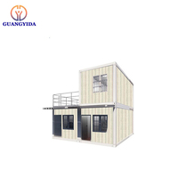 Casa prefabricada de dos pisos y 20 pies, casa de contenedores de acero ligero, moderna casa modular de contenedores de 40 pies, oficina.