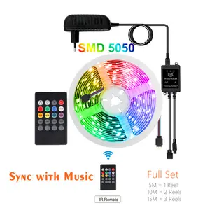 Feican SMD 2835 RGB nastro cordoncino LED Music Controller adattatore di alimentazione 20key telecomando led striscia di luce kit