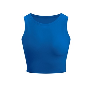 Tank <b>Tops</b> Clothes Sexy Crop <b>Top</b> Sleeveless Tight Fitting Base Shirt with Round Neck and <b>Cross</b> Shaped tank <b>Top</b> - Product Image 3