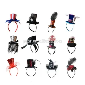 Tùy Chỉnh Halloween Nhà Thờ Trà Đảng Mini Top Hat Headband Clip Long Lanh Fascinator