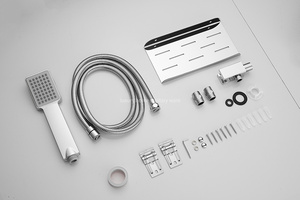 Đa chức năng Matte Đen mưa vòi hoa sen đầu bảng điều chỉnh hệ thống tháp thiết lập, cầm tay phun vòi hoa sen đứng với vòi phun massage - Product Image 6