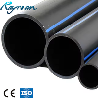 Tuberías de HDPE de Alta Presión, Flexibles y Duraderas, para Proyectos Gubernamentales, SDR17 PN16 PN10, 12 Pulgadas, 315 mm, PE 100, para Suministro de Agua