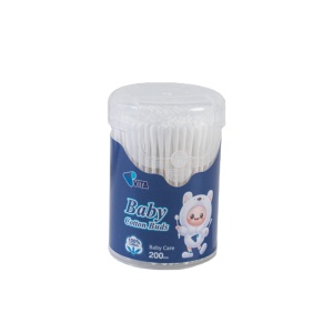 Tamponi bocca buccale orali ecologici personalizzati doppi bastoncini di bambù punte di cotone per la pulizia del tampone di campionamento orofaringeo medico - Product Image 1