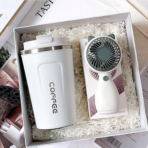 Cadeaux d'anniversaire, ensemble de souvenirs de mariage, cadeau de la Saint-Valentin, coffret cadeau avec tasses en éventail portables, parapluie solaire - Product Image 5