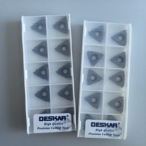 Plaquettes de tournage CNC 16ER 14W LDA Deskars, outils de tournage de haute qualité, plaquettes en carbure à finition élevée, lame en céramique métallique, triangle PVD OEM - Product Image 3