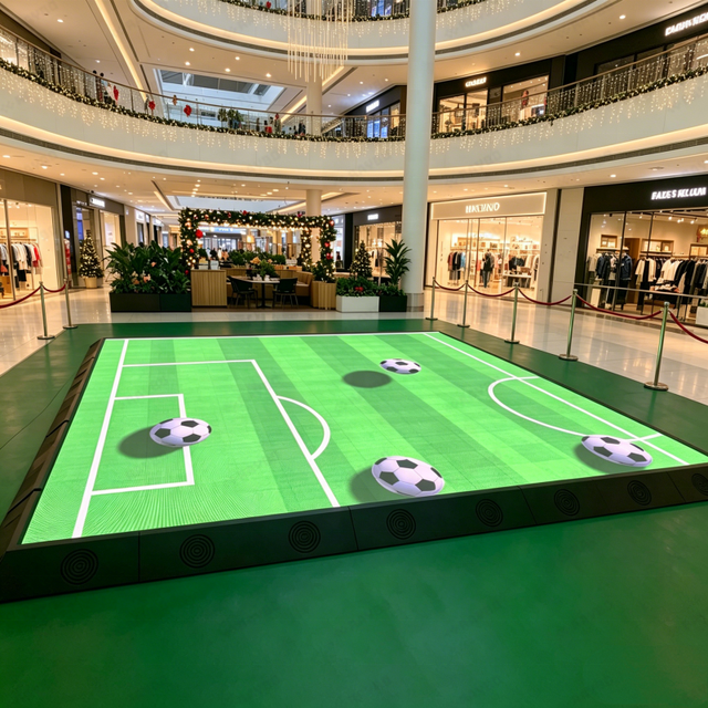 RAYBO P2.5 COB LED Display Ultra-Thin Lightweight Seamlessly Spliceable Interactive LED Floor Tile Screen for Shopping Malls
