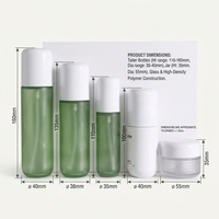 Ensemble d'emballage de soins de la peau en plastique PETG personnalisable haut de gamme pompe à Lotion de sérigraphie pour bouteille de shampooing de crème pour le visage