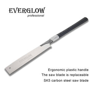 Scie à traction japonaise scie à main 10.5 pouces <span class=keywords><strong>Kataba</strong></span> lame tranchante à bord unique pour le travail du bois plomberie bricolage avec poignée en rotin dents fines - Product Image 2