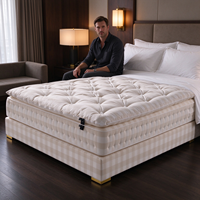 Matelas de luxe artisanal en crin de cheval pour hôtel, avec couches de laine confortables, mini-suspension à ressorts et design respirant pour chambre à coucher