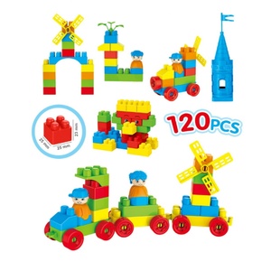 Grands blocs de construction en plastique pour enfants, jouets de bricolage éducatifs pour la maternelle, ensemble de blocs intelligents pour enfants avec sac de rangement - Product Image 3