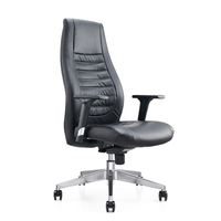 6734A Chaise de bureau pivotante en cuir PU pour manager, chaise de direction en cuir PU, chaise de bureau pour manager
