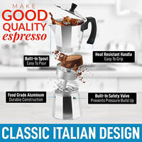 Barista Accessoires Cafetera Cuisinière Cafetière Espresso 1 2 3 6 9 12 14 Tasses Moka Maker Aluminium Mokapot Café Moka Pot
