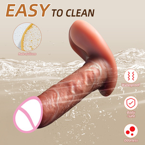 Telescopische <span class=keywords><strong>dildo</strong></span>-vibrator Draagbare <span class=keywords><strong>dildo</strong></span>-afstandsbediening Masturbator Vrouwelijke vagina G-spot-stimulator Clit-stimulator Speeltjes voor vrouwen - Product Image 5