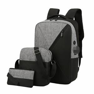 Wholesale New 3 PCS 1 Business Laptop <b>Backpack</b> Popular Fashion Style USB Feature Oxford Material Zipper Closure Polyester Lining - Product Image 3