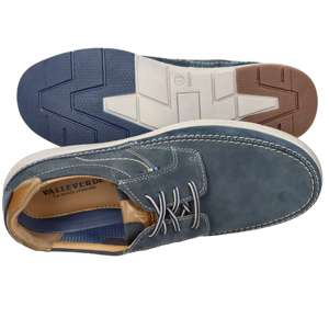 Valleverde Chaussures à lacets pour homme Bleu Taille 44 Talon 3 cm Toile Style tendance - Product Image 6