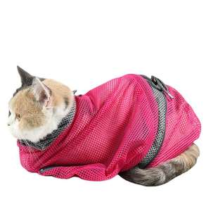 ถุงอาบน้ำสำหรับแมวคุณภาพสูง ผลิตจากโพลีเอสเตอร์ที่เป็นมิตรต่อสิ่งแวดล้อมและยั่งยืน สำหรับสัตว์เลี้ยงขนาดเล็ก - อุปกรณ์ทำความสะอาดสัตว์เลี้ยง - Product Image 2