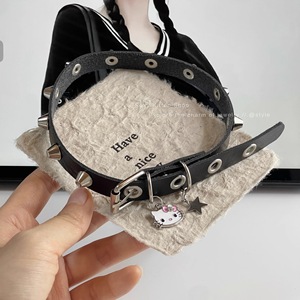 Collar gótico exclusivo transfronterizo con estrella de cinco puntas, collar de gatito estilo punk rock oscuro, cadena para clavícula de la subcultura gótica. - Product Image 2