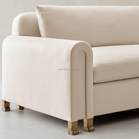 Modernes Skulpturales Modulares Indoor-Sofa-Set mit Holzbeinen Quadratische Form für Apartment-Wohnzimmer