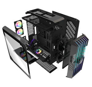 Boîtier PC Full-Tower <span class=keywords><strong>Cooler</strong></span> <span class=keywords><strong>Master</strong></span> HAF 700 EVO avec panneau frontal en maille et support pour plusieurs radiateurs - Product Image 4