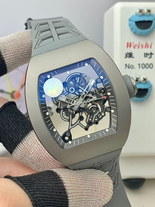 Designer Style: Simple 055 Grey Ceramic Tourbillon <b>Skeletonized</b> Classic <b>Automatic</b> Mechanical <b>Watch</b> for Men's Sports - Product Image 2
