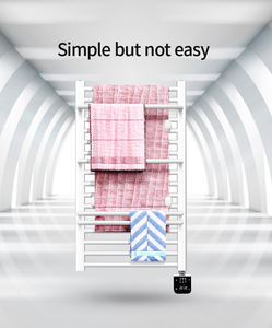 Sèche-serviettes électrique chauffant Doz, élégant, avec radiateur pour salle de bain, contrôleur thermostatique - Product Image 1