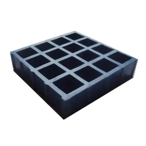 Dark Grey Color Durable Abrasion Resistant Fiberglass Molded Plastic Floor Grating 38*38*25