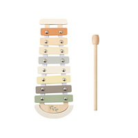 Cross-border Wooden Children's Educational Animal Squirrel Pattern 6-Piece Drum & Percussion Piano & Drum Hammer Music Set