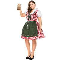 Robe allemande Oktoberfest Dirndl Fat Women Plus Size Dress Bavarois Traditional Beer Dress Festival Party Ball Skirt