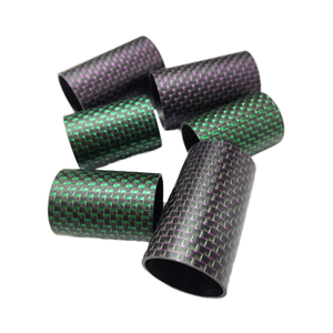 Longitud del tubo de carbono mixto de seda verde de fibra púrpura ligera de alta resistencia - Product Image 1