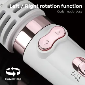 360 Degree Rotating Hair Curling Brush With Removeable AdjustableTemperature Hot Air Hair Comb