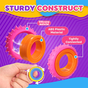 Cross-Border New Children's Rotating Spinning Sensory <b>Ring</b> Gyro <b>Stress</b>-Relief Silicone Toy Model 3223 - Product Image 2