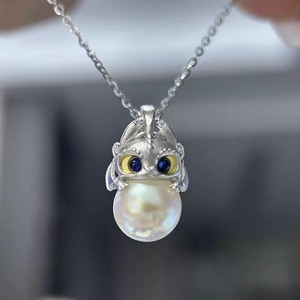 Accesorios de Perlas DIY, Colgante de Plata S925 con Cuentas Redondas de 10-12 mm, 31323, Base Vacía para Colgante de Collar sin Dientes - Product Image 3