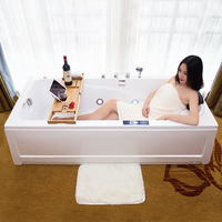 Baignoire Spa Ovale Moderne Commerciale pour Hôtel, Bain à Remous Hydrothérapeutique Chauffé en Acrylique pour Villa et Salle de Bain de Resort, OEM