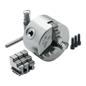 Mandril hidráulico autocentrante de 3 mordazas K11 de 80mm, 100mm, 200mm, 250mm para torno, mandril de mordazas blandas para fresadora - Product Image 5