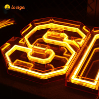 Lettres lumineuses en acrylique LED LC Sign, lettres 3D lumineuses, enseigne personnalisée avec nom et logo pour mariage, anniversaire, fête, décoration d'événements