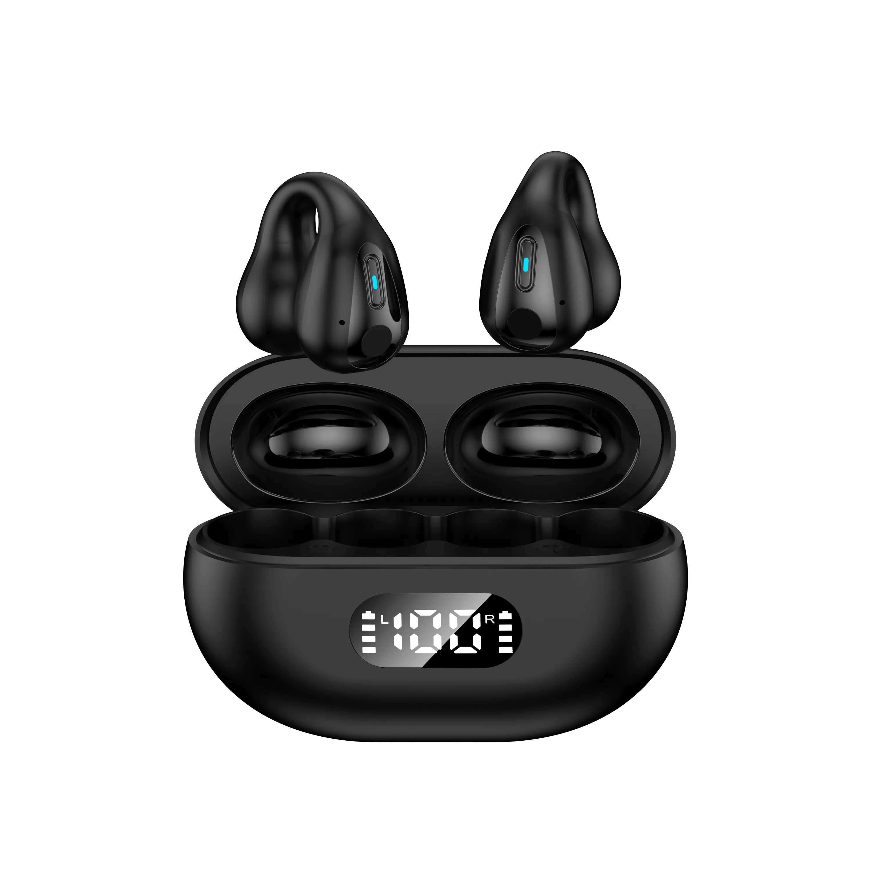 trending products 2023 New Arrivals Bluetooth Wireless Clip on Earphone Sport Ear Hook Headset in-ear headphones