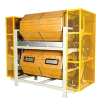 Polisseuse rotative à tambour pour bois à haute efficacité : Machine écologique de finition de surface à sec pour le polissage de précision des métaux et le rayonnage des bords