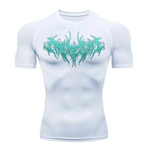 Magliette Sportive da Uomo a Compressione ad Asciugatura Rapida, Tessuto Traspirante ed Elastico, Maglie Fitness per <span class=keywords><strong>Corsa</strong></span>, Allenamento e Yoga - Product Image 2