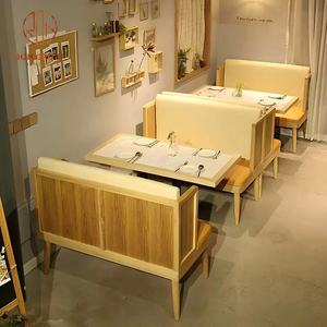 Juego <span class=keywords><strong>de</strong></span> Muebles Modernos <span class=keywords><strong>para</strong></span> Restaurante, Sofá en Forma <span class=keywords><strong>de</strong></span> U <span class=keywords><strong>de</strong></span> Madera, Mesas Rectangulares <span class=keywords><strong>de</strong></span> Madera <span class=keywords><strong>para</strong></span> Cafetería y Sillas <span class=keywords><strong>de</strong></span> Madera a Juego <span class=keywords><strong>para</strong></span> Cafetería - Product Image 2