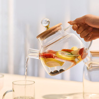 Théière multifonctionnelle en verre borosilicate pour le thé et le café, bouilloire écologique de style américain pour le bien-être, infuseur à fruits