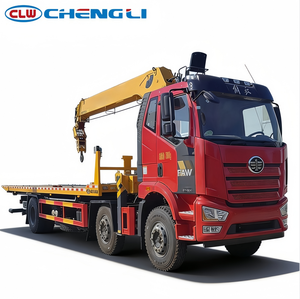 Camion de dépannage Chengli 6x2 avec grue télescopique à flèche droite à 4 sections, capacité de levage de 8 tonnes, camion de remorquage lourd - Product Image 1